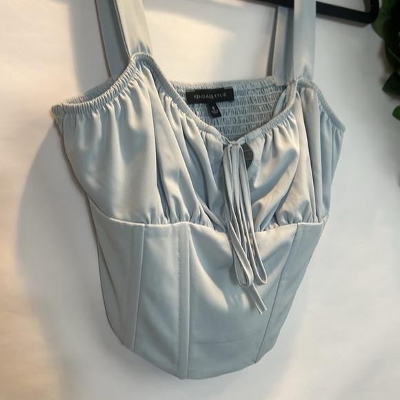 Kendal & Kylie Baby Blue Crop top S - Picture 3 of 4